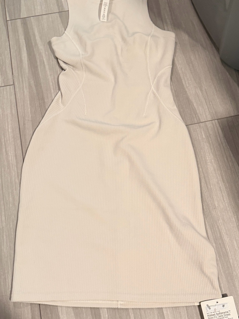 Lululemon rubbed softstreme slim fit tank dress in bone